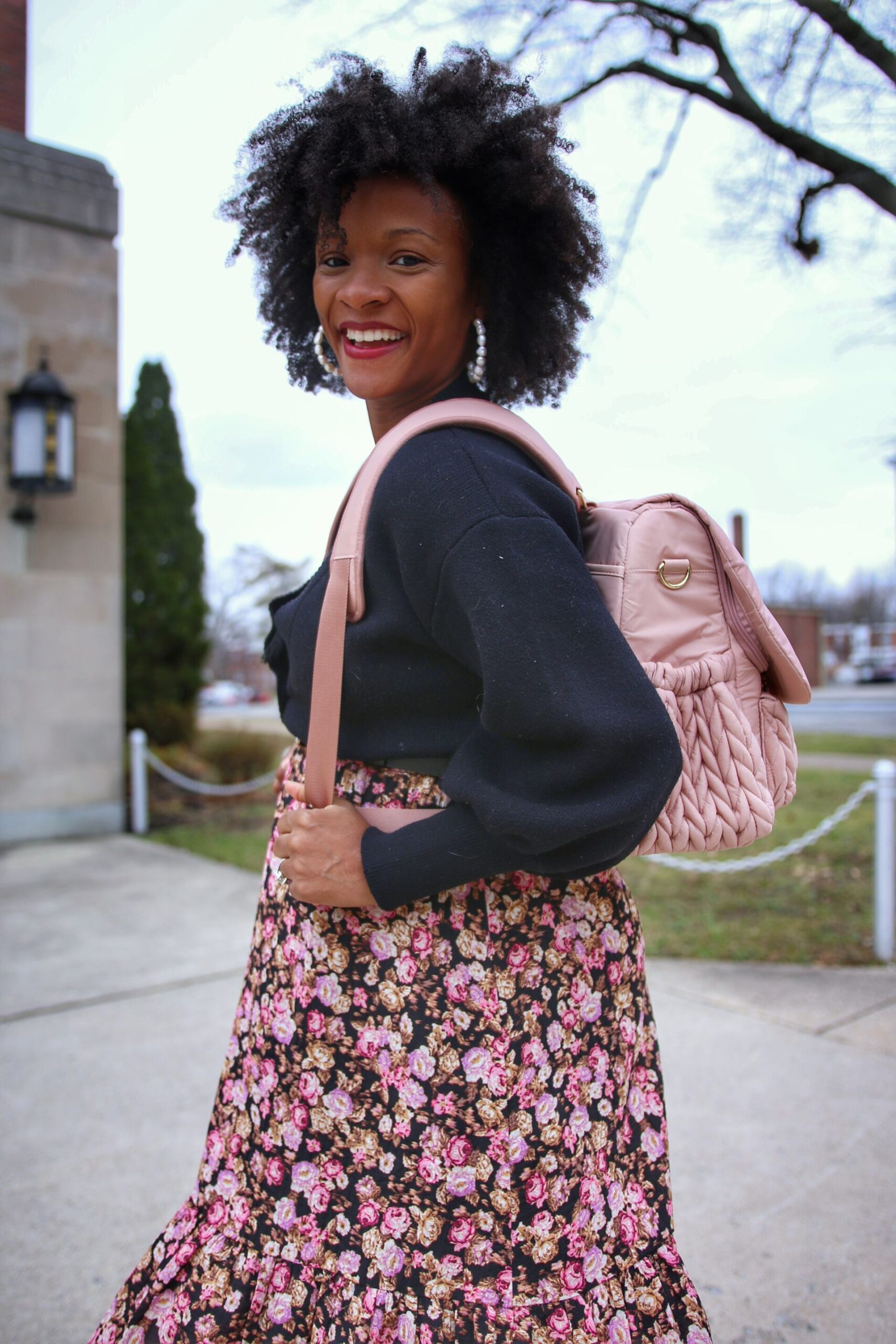 Pink Floral Maxi Skirt - Vida Fashionista