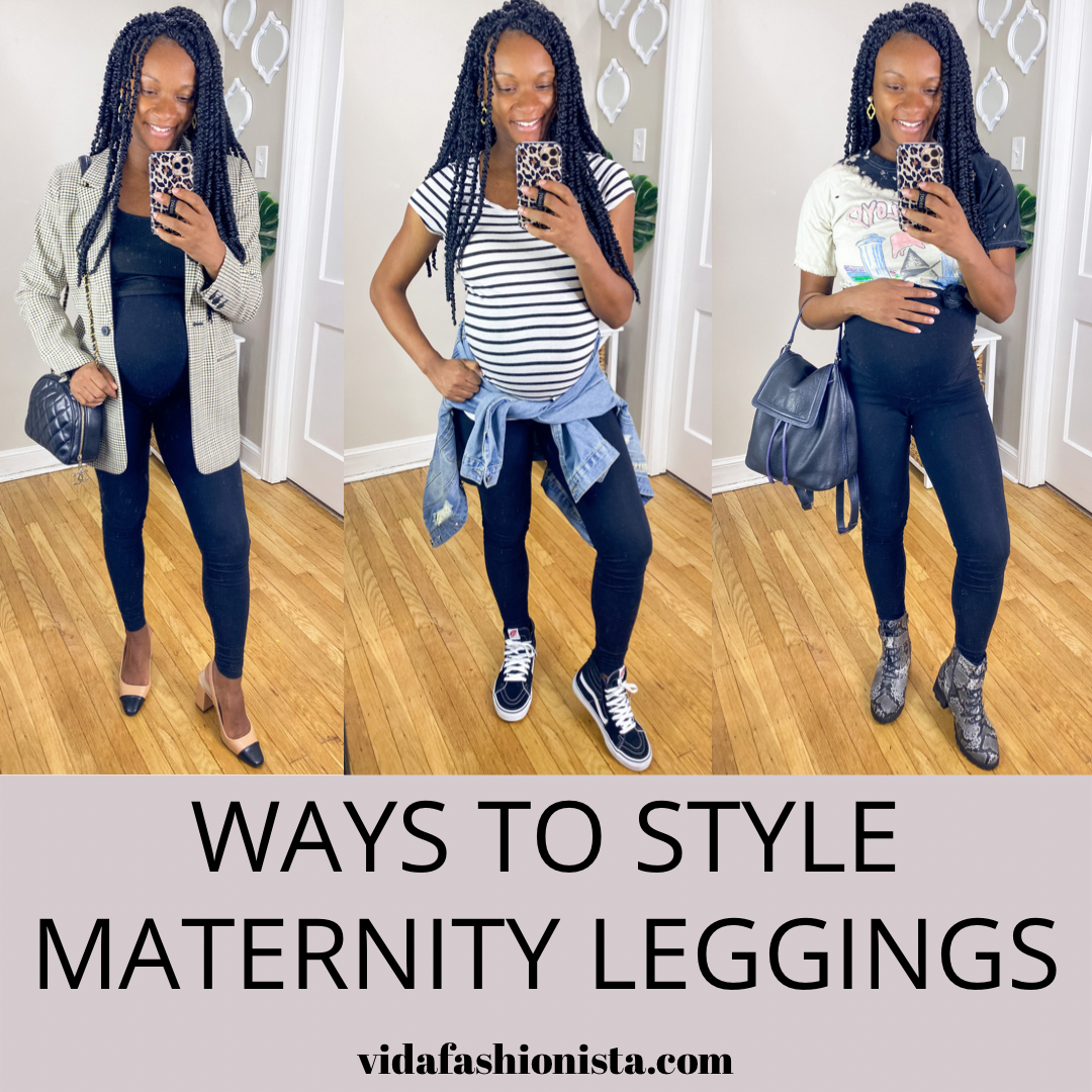 Ways To Style Maternity Leggings - Vida Fashionista