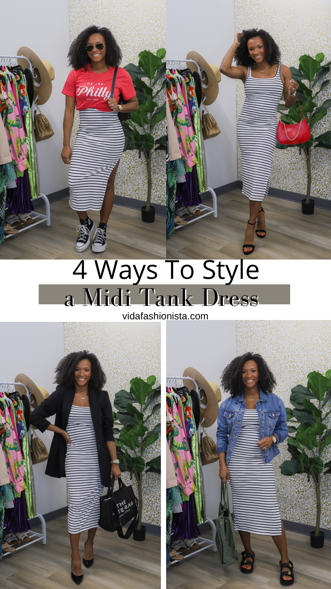 4 Ways To Style A Midi Tank Dress - Vida Fashionista